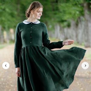 NWT Son De Flor Classic Dress long sleeves with embroidered collar